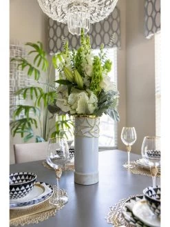 White Glass Vase With Mesh Design (2 Styles) "From Pops Of Color Home Collection" -Home Essentials Shop 011 CLaurieperez.com D5A0293 new