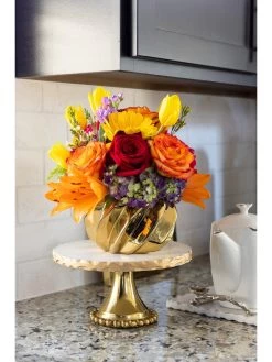 Gold Wavy Design Vase (2 Sizes) " From Pops Of Color Home Collection" -Home Essentials Shop 013 CLaurieperez.com D5A0311 new