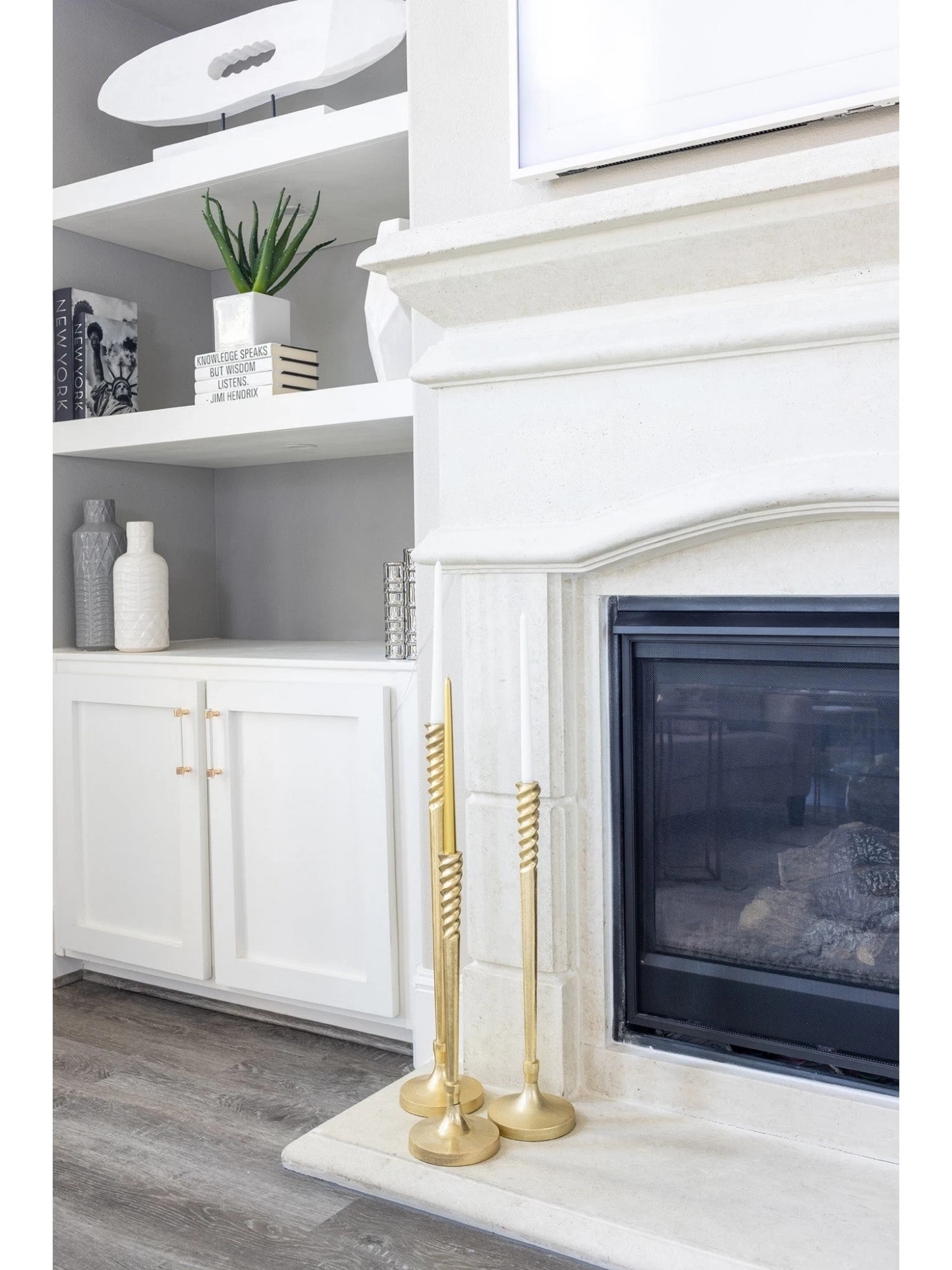 Golden Spiral Geometric Design Candlestick (3 Sizes) " From Pops Of Color Home Collection" 5 Golden Spiral Geometric Design Candlestick (3 Sizes) " From Pops Of Color Home Collection" - Image 3