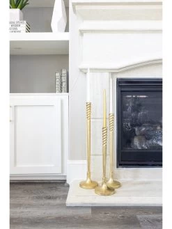 Golden Spiral Geometric Design Candlestick (3 Sizes) " From Pops Of Color Home Collection"