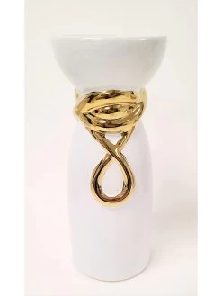 White Ceramic Candle Holder With Gold Elegant Details (2 Sizes) -Home Essentials Shop 20220617 115405 110c7100 d47b 49da a59d 898c41fee30d new