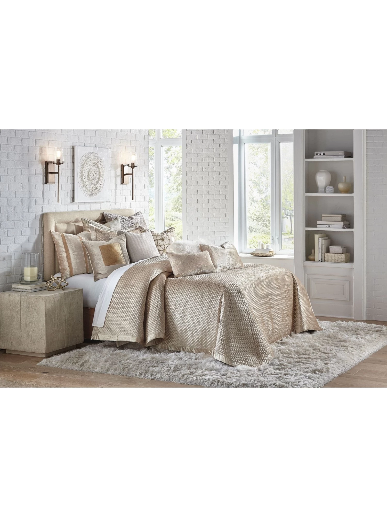 Amani Gold Quilt Set (2 Sizes) 3 Amani Gold Quilt Set (2 Sizes)