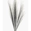 42" Black & Silver Glitter Faux Feathers Stem