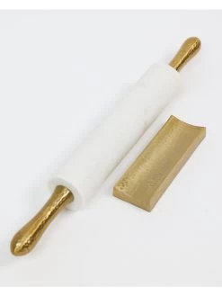 Marble Rolling Pin With Gold Hammered Handles -Home Essentials Shop DD5A5297 Edit new