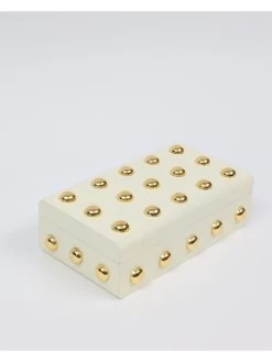 Studded Decorative Wood Boxes (4 Colors) -Home Essentials Shop DD5A5305 new