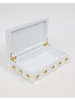 Studded Decorative Wood Boxes (4 Colors) -Home Essentials Shop DD5A5308 new