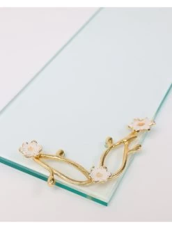 Rectangular Glass Tray With Cherry Blossom Details -Home Essentials Shop DD5A5322 new 1