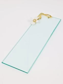 Rectangular Glass Tray From The White Jeweled Flower Collection -Home Essentials Shop DD5A6412 new