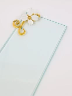 Glass Rectangular Tray From The White Jeweled Flower Collection -Home Essentials Shop DD5A6415 1 new