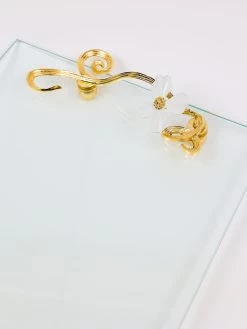 Large Glass Rectangular Tray With Intricately Detailed Gold Handles From The White Jeweled Flower Collection -Home Essentials Shop DD5A6420 1 new 1
