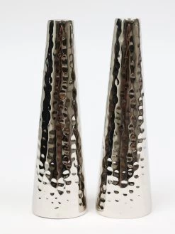 Set Of 2 Hammered Metal Salt & Pepper Shakers (2 Colors) -Home Essentials Shop DD5A6527 new