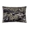 Amal - Charcoal Digital Printed Velvet Oblong Pillow W/ Gold And Silver Print - 20" X 14" -Home Essentials Shop FMAMAL01C MULTI new