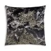 Amal - Charcoal Digital Printed Pillow W/ Gold And Silver Print - 22" X 22" -Home Essentials Shop FMAMAL01J MULTI new