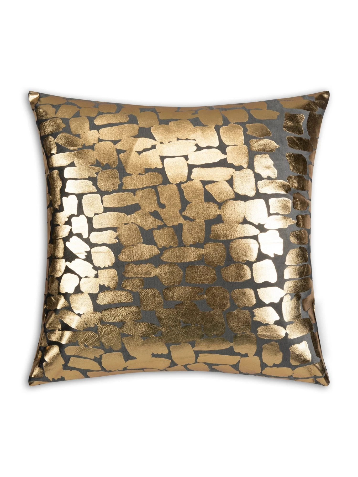 Becca Charcoal Gold Pillow - 20" X 20" 3 Becca Charcoal Gold Pillow - 20" X 20"