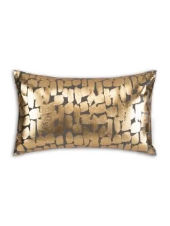 Becca Charcoal Gold Pillow - 14" X 20"