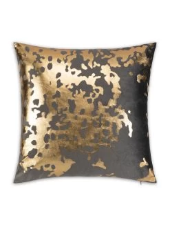 Elise Charcoal Gold Pillow - 20" X 20"