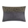 Lena - Charcoal Velvet Pillow 5" Top Beaded In Gold Beadwork - 20" X 14" 2 Lena - Charcoal Velvet Pillow 5" Top Beaded In Gold Beadwork - 20" X 14" -Home Essentials Shop FMLENA01C CHGD new