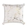 Rami - Faux Fur Pillow W/ Gold Printing And Pom Pom Trim - 20" X 20" -Home Essentials Shop FMRAMI01A GD new