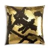 Zara - Charcoal Velvet Pillow W/ Abstract Gold Foil - 22" X 22" -Home Essentials Shop FMZARA01J CH new