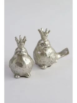 Light Champagne Birds W/ Crowns, Set Of 2 -Home Essentials Shop FarahDrop7Apr2021 6 new