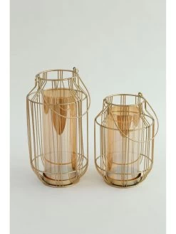 Gold Lantern W/ Amber Glass -Home Essentials Shop FarahDrop7Apr2021 9843 new