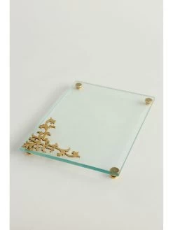 Glass Tray W/ Gold Corner Detail -Home Essentials Shop FarahDrop7Apr2021 9903 new