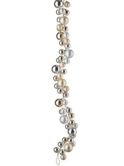 4' Gold & Silver Shiny Orb Garland 7 4' Gold & Silver Shiny Orb Garland -Home Essentials Shop G4116150 new