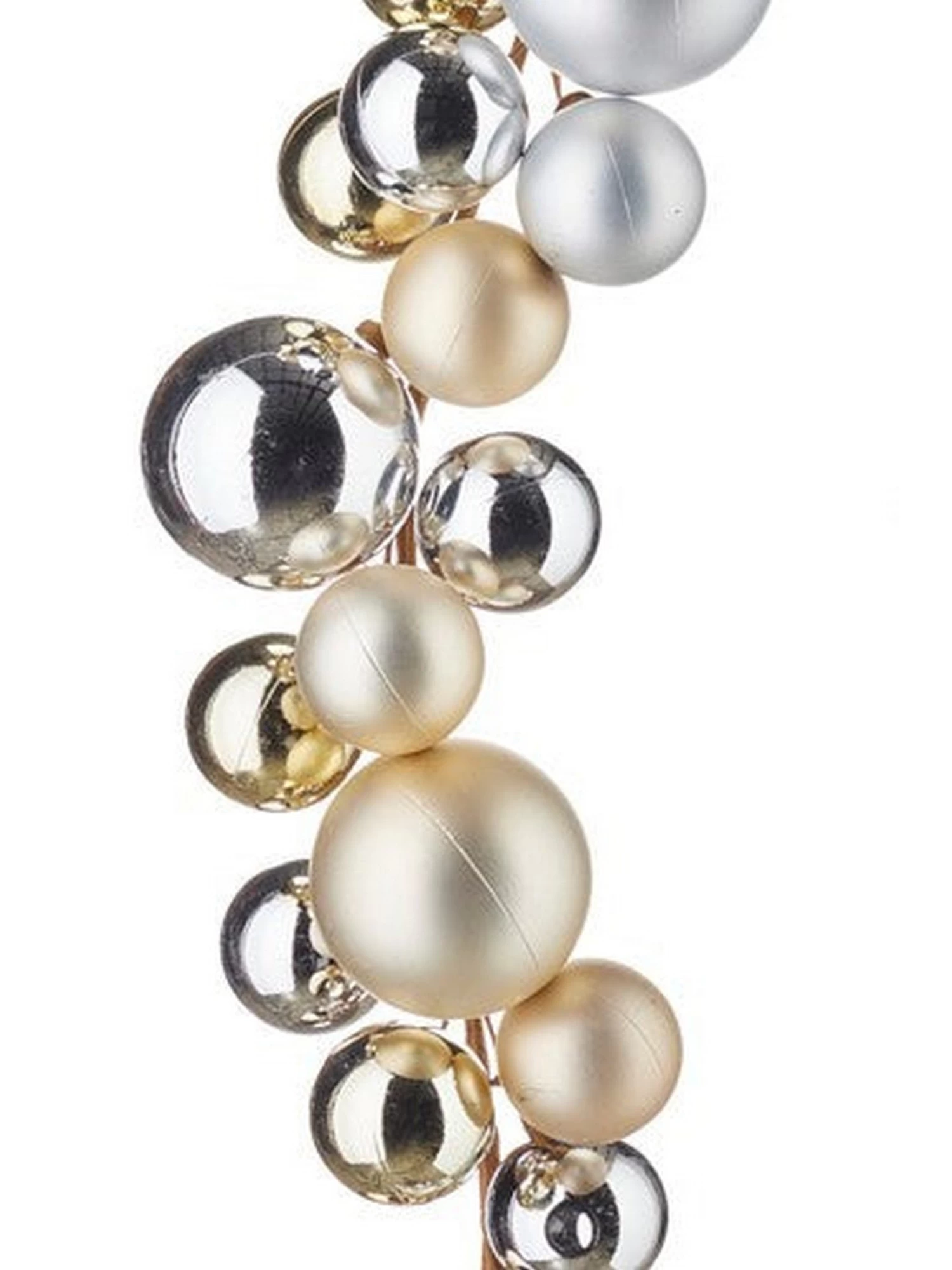 4' Gold & Silver Shiny Orb Garland 4 4' Gold & Silver Shiny Orb Garland - Image 2