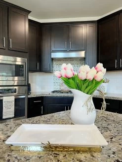 White Ceramic Tray With Gold Textured Design & Base " From Pops Of Color Home Collection" -Home Essentials Shop IMG 20220208 WA0012 new 1