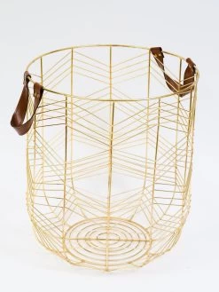 Gold Metal Storage Basket (3 Sizes) -Home Essentials Shop IMG 0042 new