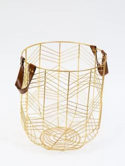 Gold Metal Storage Basket (3 Sizes) -Home Essentials Shop IMG 0045 new