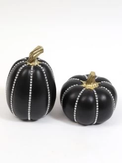 Black Jeweled Resin Pumpkin (2 Sizes) -Home Essentials Shop IMG 0103 Edit new