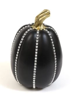 Black Jeweled Resin Pumpkin (2 Sizes) -Home Essentials Shop IMG 0108 Edit new