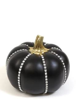 Black Jeweled Resin Pumpkin (2 Sizes) -Home Essentials Shop IMG 0109 Edit new
