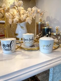 "Girl Power" Coffee Mug With Gold Handle -Home Essentials Shop IMG 0117 cb16d7b9 d32c 444d bb24 7f1ce03becec