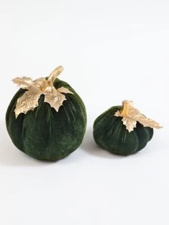 Green Velvet Pumpkin (2 Sizes) -Home Essentials Shop IMG 0143 new