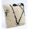 Black And Cream Woven Wool Shag Pillow -Home Essentials Shop IMG 0155 1 new
