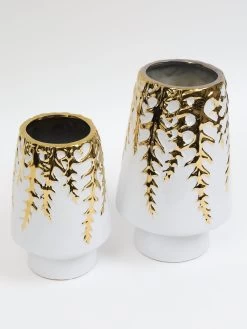 White Ceramic Vase With Gold Vine Design (3 Sizes) -Home Essentials Shop IMG 0322 9158eccd 3b3e 4f31 afed 85e0b4b7c701 new