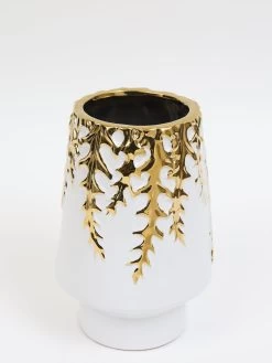 White Ceramic Vase With Gold Vine Design (3 Sizes) -Home Essentials Shop IMG 0327 edfd058e 7105 4d98 bc9e c67194b5664a new