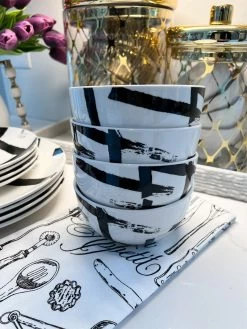 12 Piece Black Brush Stroke Dinnerware Set -Home Essentials Shop IMG 0393 637f674c b32c 4c31 9fac ea1fbd899734 new