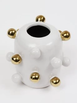 White & Gold Ceramic Studded Vase (3 Sizes) -Home Essentials Shop IMG 0405 d1a9ce43 c2d0 4212 8099 8c0a966c15cb new 1