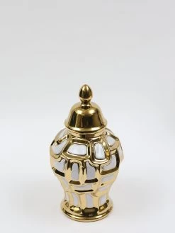 Gold & White Ginger Jar (3 Sizes) -Home Essentials Shop IMG 0475 new 1