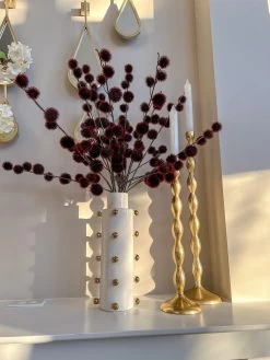 White & Gold Ceramic Studded Vase (3 Sizes) -Home Essentials Shop IMG 0866 1 new 1