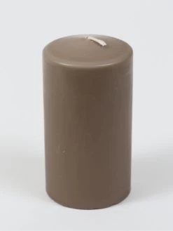 Brown Wax Pillar Candle