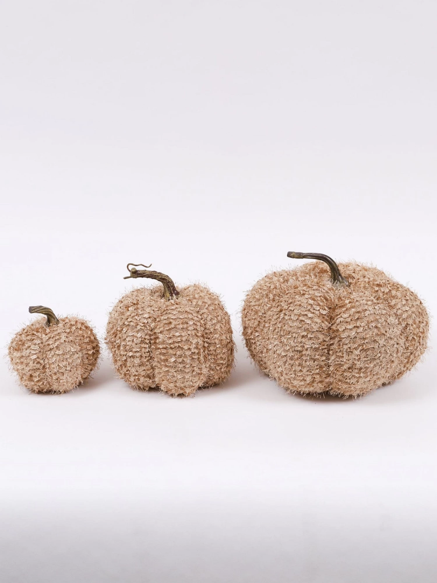 Beige Fringe Pumpkin (3 Sizes) 4 Beige Fringe Pumpkin (3 Sizes) - Image 2
