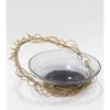 Shallow Glass Bowl With Gold Metal Swirl 1 Shallow Glass Bowl With Gold Metal Swirl -Home Essentials Shop IMG 1681 new