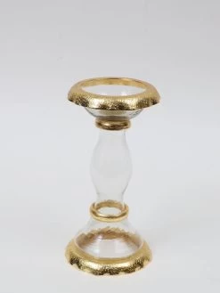 Glass Candle Holders With Gold Ruffle Detail (2 Sizes) 20 Glass Candle Holders With Gold Ruffle Detail (2 Sizes) -Home Essentials Shop IMG 1694 15fc1b64 da2b 4679 b019 eef00385829b new