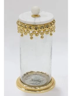 Gold Beaded Canisters W/ Marble Lid (3 Sizes) -Home Essentials Shop IMG 1703 new