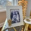 White Textured Picture Frame With Gold Floral Design -Home Essentials Shop IMG 1890 new