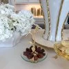 Round Glass Tray From The White Jeweled Flower Collection -Home Essentials Shop IMG 1917 new
